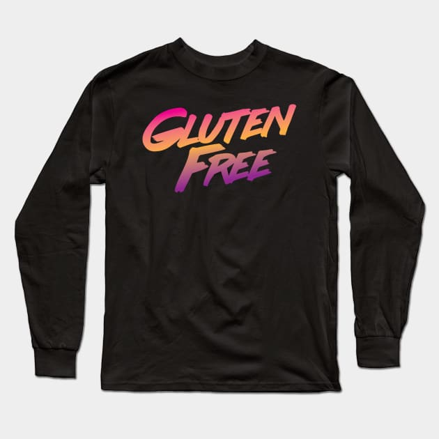 80s Neon Gluten Free Shirt Long Sleeve T-Shirt by glutenfreegear